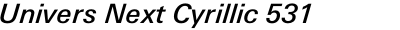 Univers Next Cyrillic 531 Medium Italic